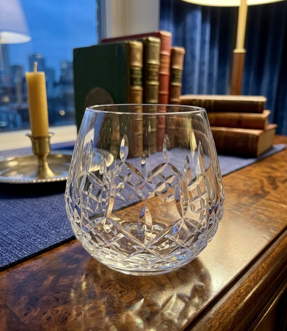 Vintage Waterford Crystal Lismore Tea Light Votive Candle Holder 3.5"